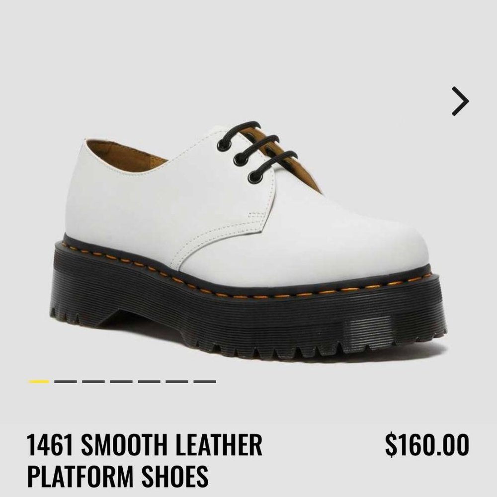 NEW Dr. Martens Smooth Leather Platform Shoes